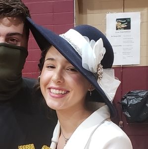 Homecoming court navy hat